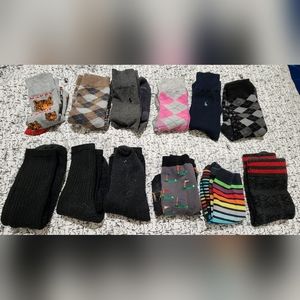 12 Pairs Assorted Socks - Dress and Casual